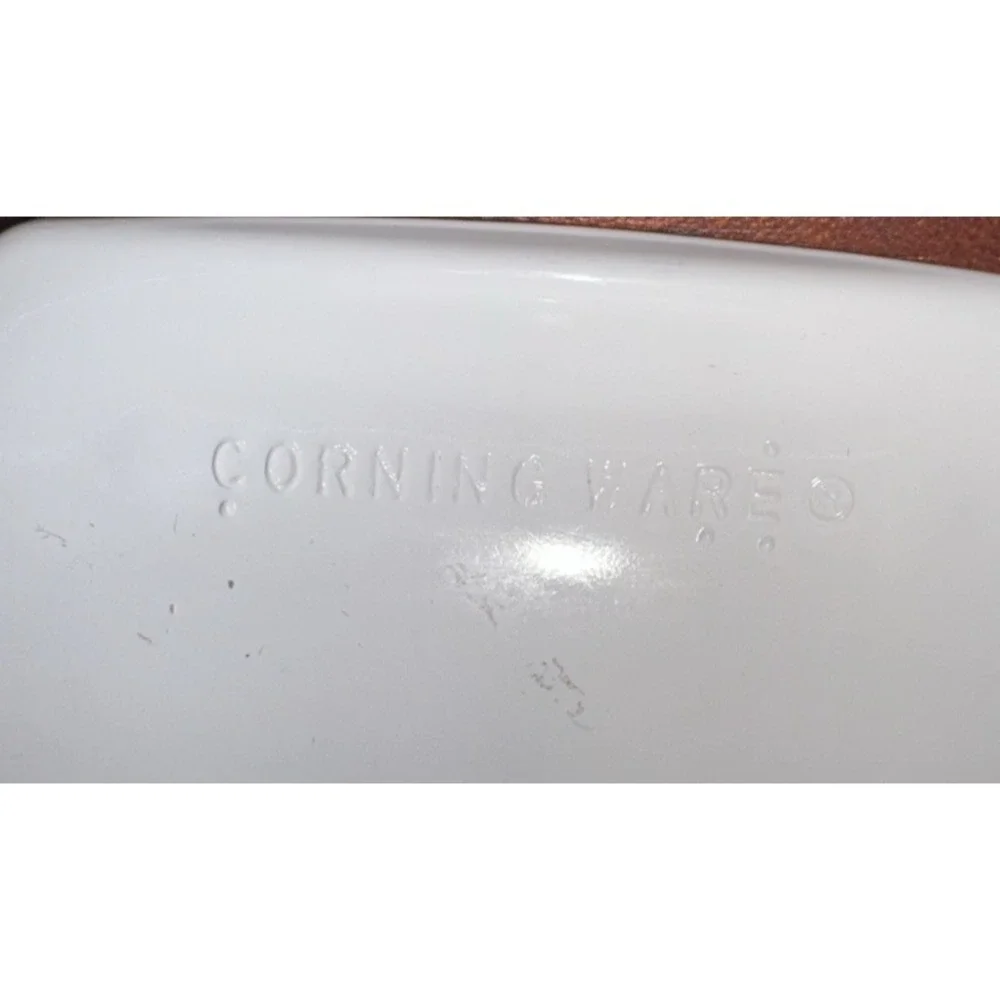 Vintage CorningWare Floral Basket A-1 1/2 B White‎ Casserole Dish 1.5L Glass Lid